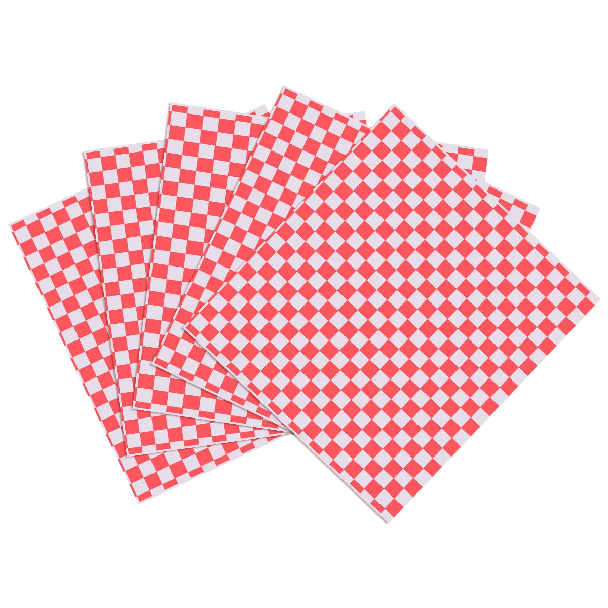 100Sheets Food Wrapping Paper Red White Checkered Basket Liner Grease Resistant Sandwich Wrap Sandwich Paper Picnic