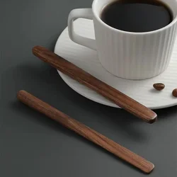 1PC Natural Walnut Wood Coffee Stirrer Reusable Coffee Stirring Stick Kitchen Beverage Mixing Rod Handmade Wooden Coffeeware