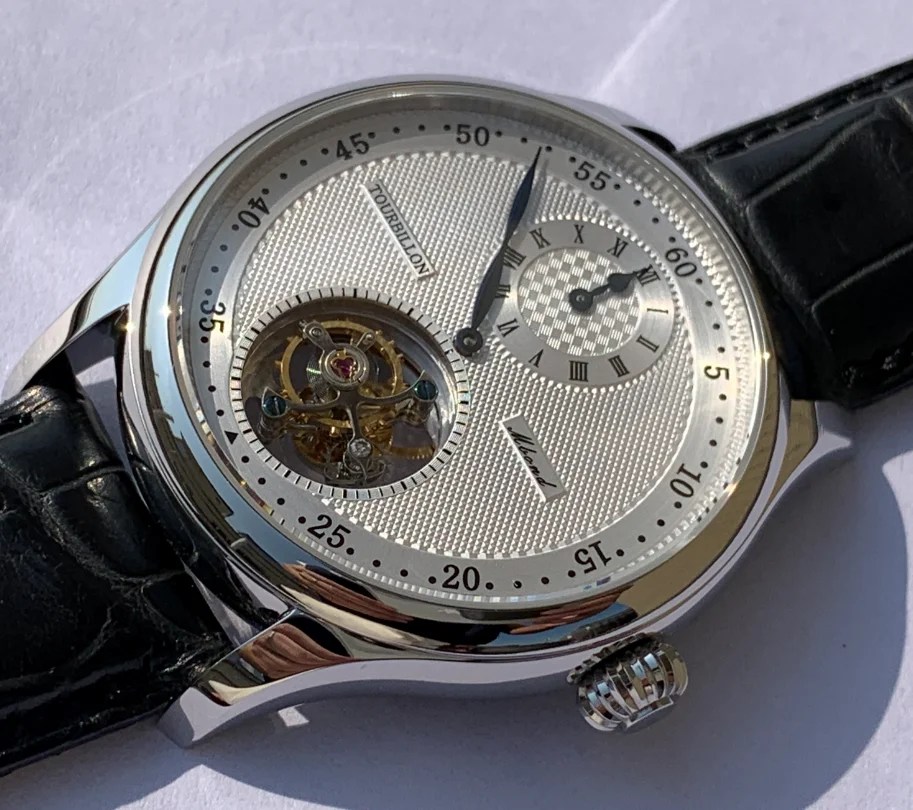 Relógio turbilhão ST8006! Relógio com cinto de bambu de jacaré americano! relógio seagul relógio masculino relógios automáticos