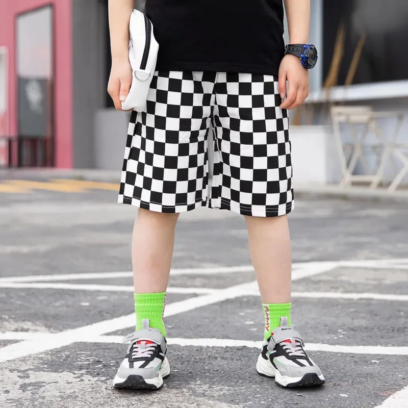 Boys' Summer Thin Outer Wear 2024 Children's Middle Pants, Big Children's Boys' Five-point Pants, Sports Shorts