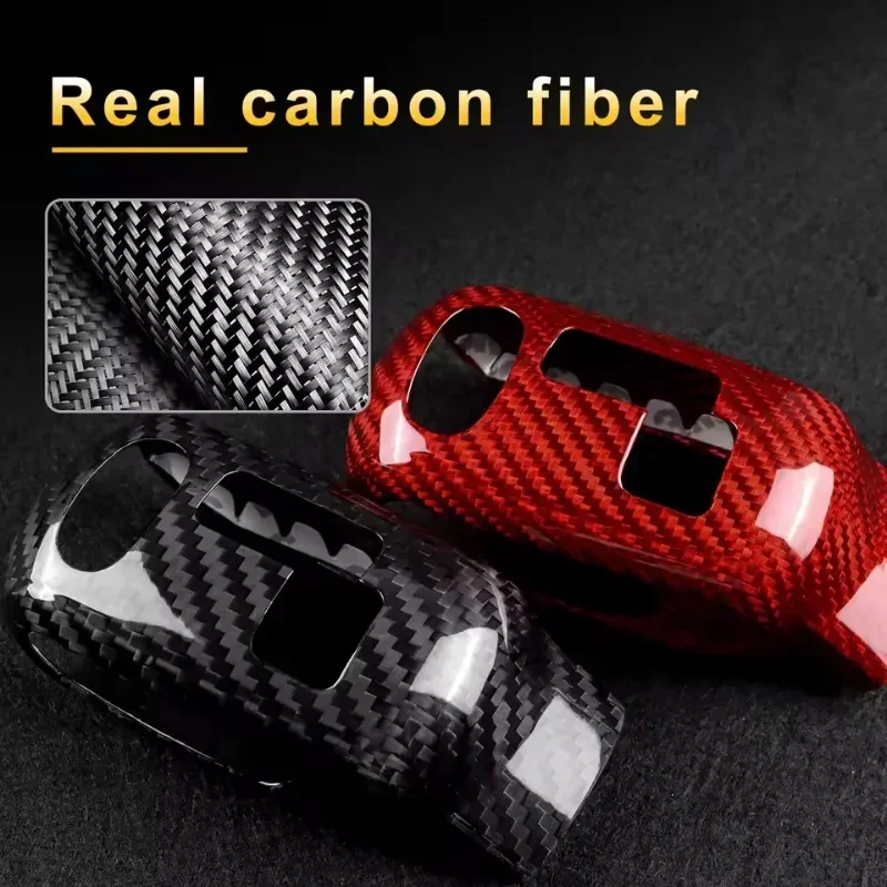 

For BMW Mini Cooper F54 F55 F56 F57 F60 Real Dry Carbon Fiber Countryman Gear Shift Knob Cover Sticker Interior Trim 2020-2022