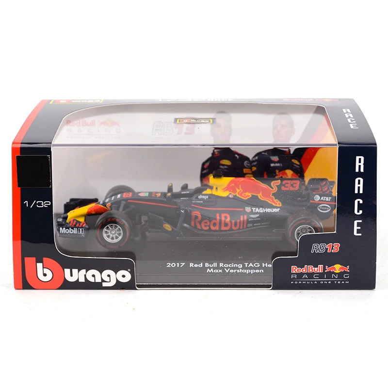 Bburago 1:32 2017 Red Bull Racing TAG Heuer RB13 #33 F1 Formula Car Static Die Cast Vehicles Collectible Model Car Toys