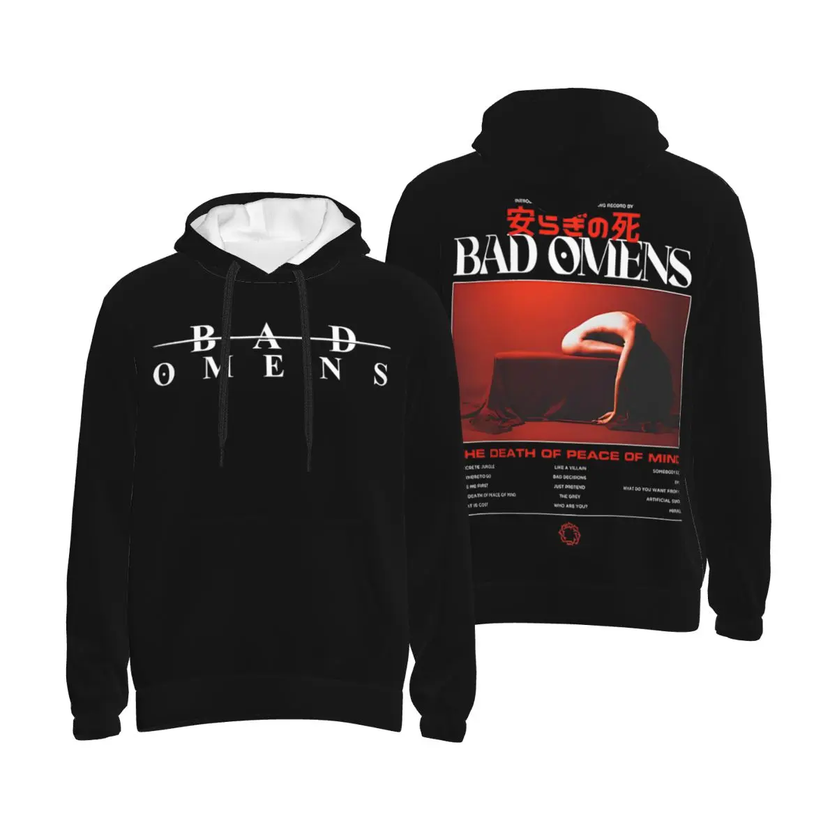 

Bad Omens Death Metal Logo Hoodie For Men Women Sweatshirt Graphic Print Kanga Pocket Hoodies Hoodie Pullover Long Sleeve Shirts