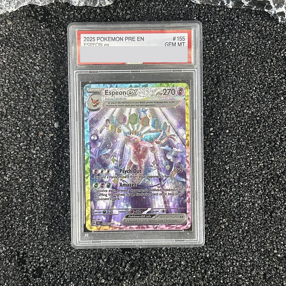 

Коллекционная карта PTCG Espeon Ex, коллекционная флэш-карта с самоконтролем, игра для хобби, аниме, мультяшная английская версия, карты, подарки