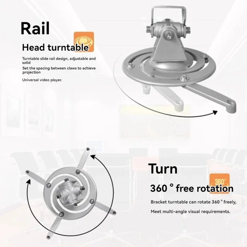 Upgrade Projector Bracket With Pallet Universal Wall Hanging Tray Projector Ceiling Support Shelf Lift Telescopic Rotation