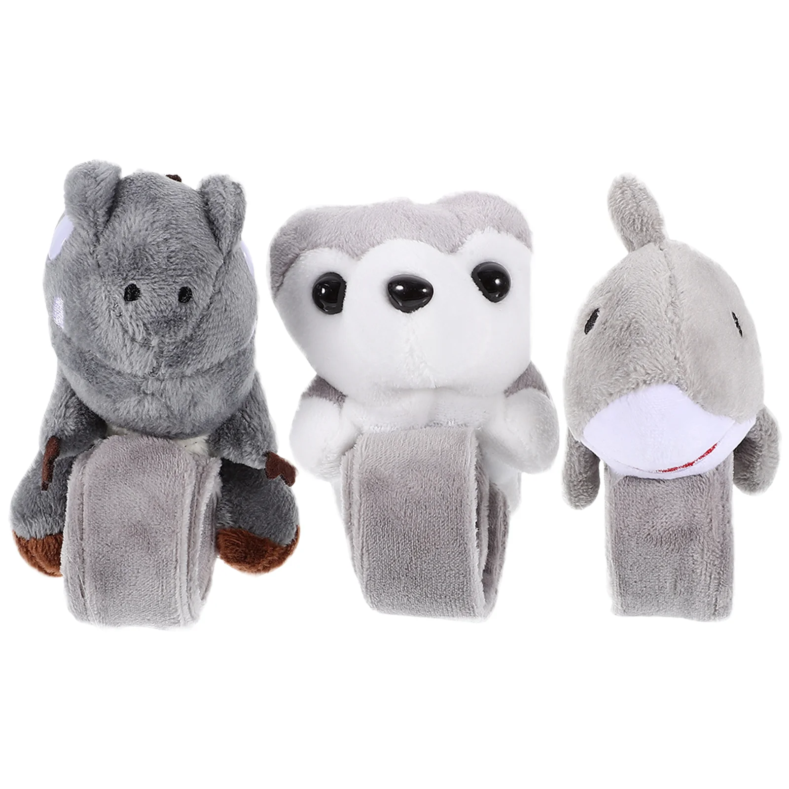 3 Pcs Cartoon Wristband Shark Toddler Child Bracelet Plush Figure Toys Stuffed Animal 2300X1300X650CM Slap Bulk For Decor