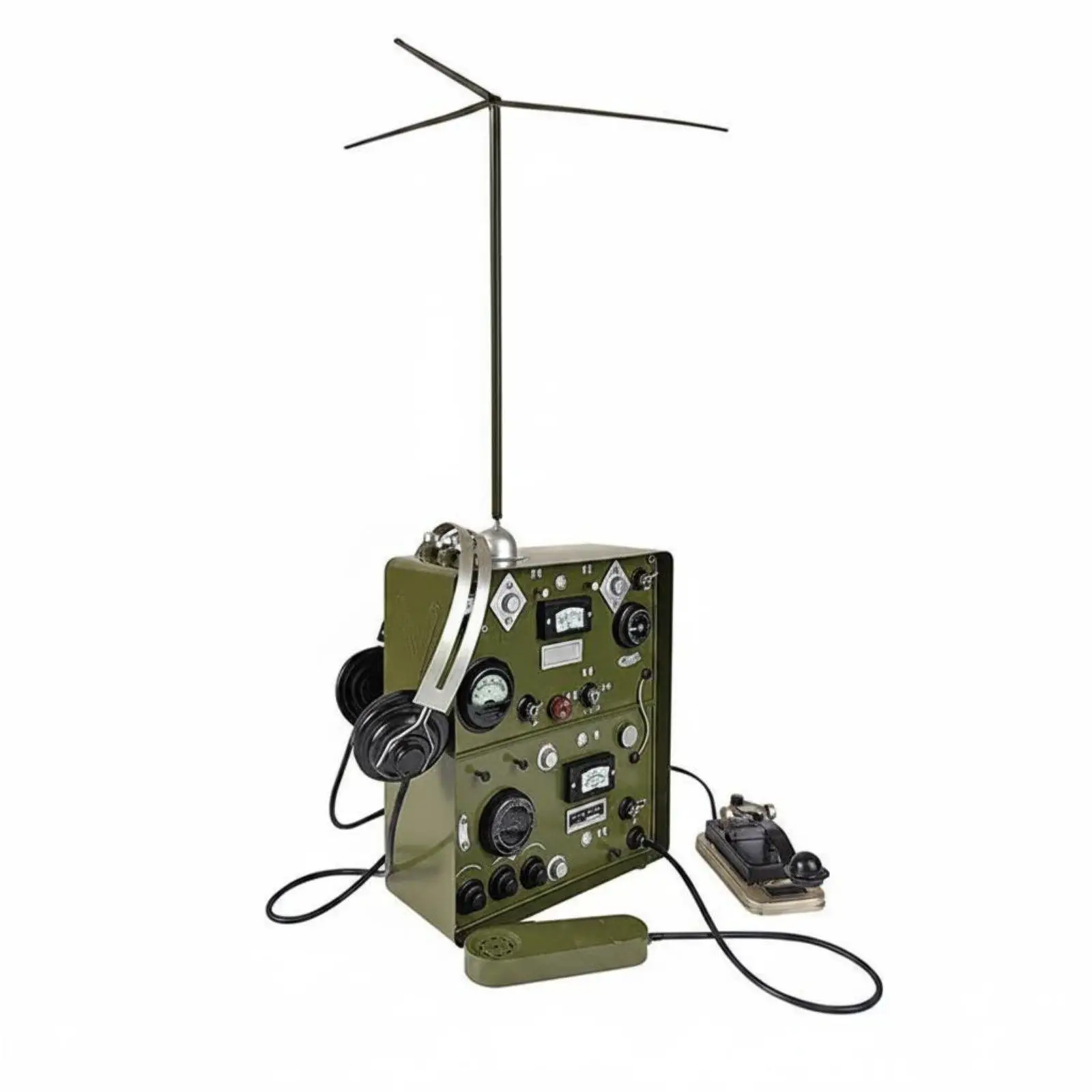 Iron Communication Replica Telegraph Model for Shelf Art Vintage Broadcasting Prop Old School Device Decor Collection