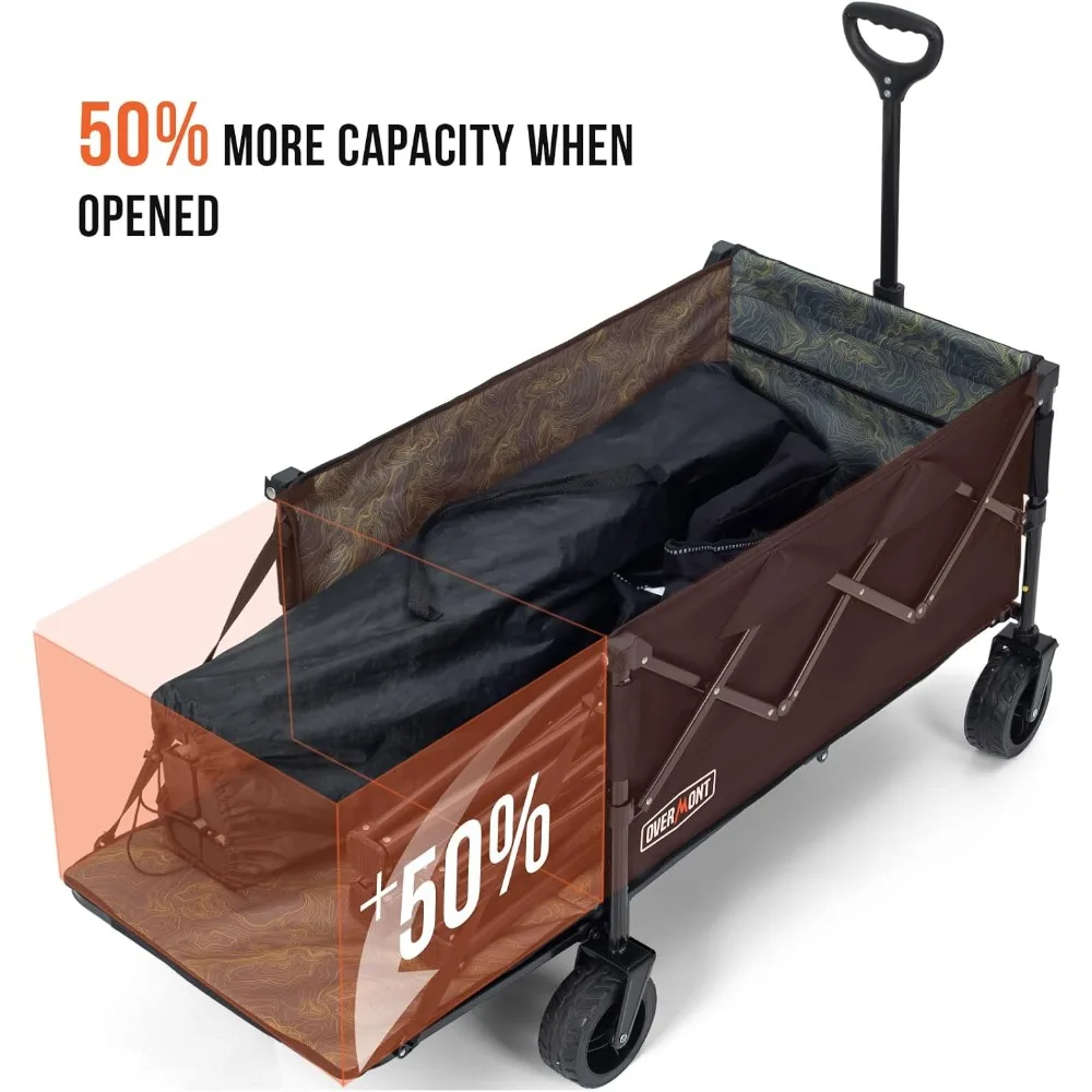 Overmont 200L Foldable Wagon Cart - 49.2