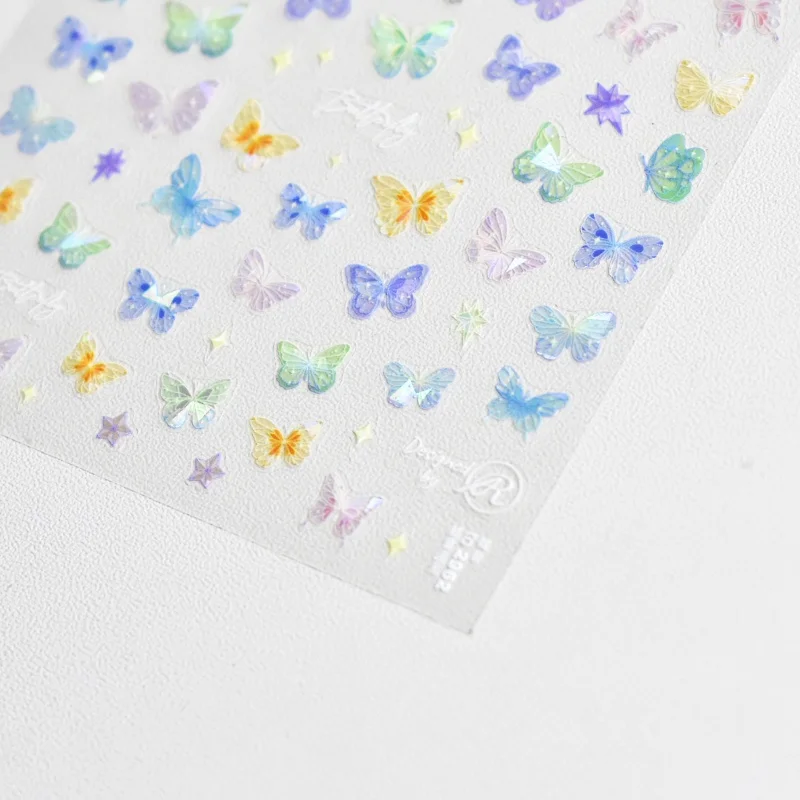 Free Shipping Relief nail Stickers Love Enchanting Cooperation Cute Sticker Butterfly Wing Streamer 2962