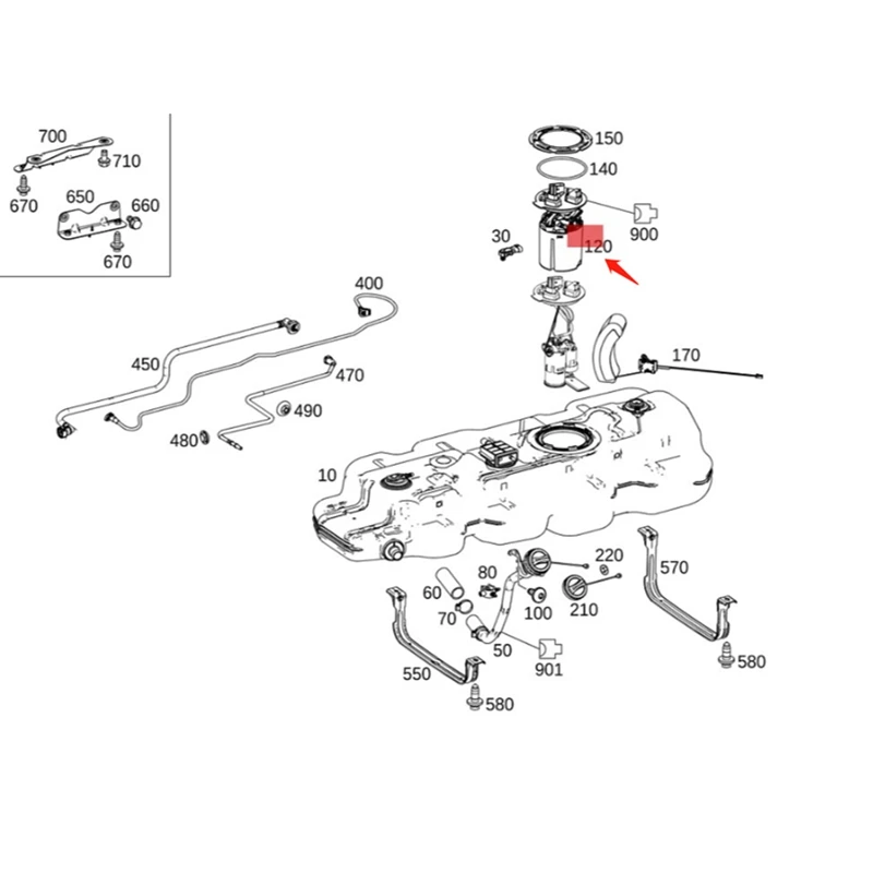 Tank Fuel Pump Assembly For Mercedes Benz Vito W447 V 260 V-Class 2016-2018 Parts Electric Pump Module A4474706500 A4474700694