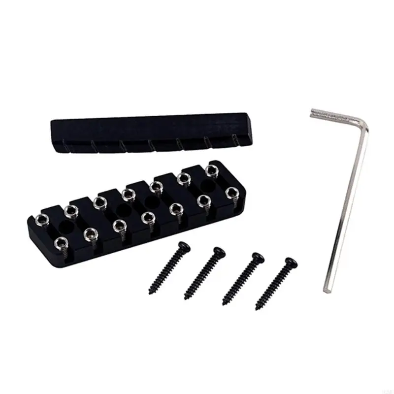92me 6/7/8 String Tremolo Lock Systemロックナットアクセサリー軽量ヘッドレスギターブリッジポータブル音楽要素