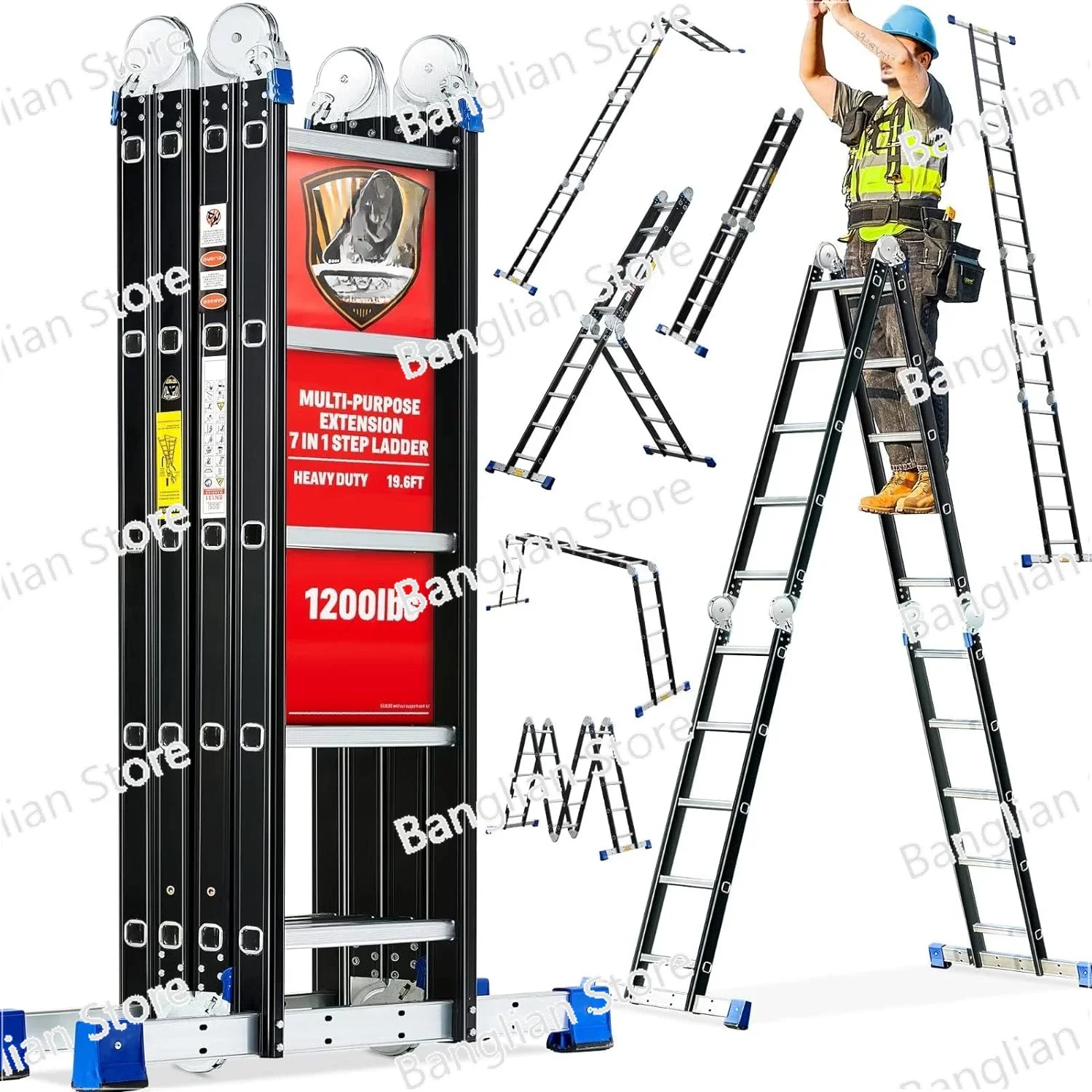 Bryner folding ladder, 19.6ft