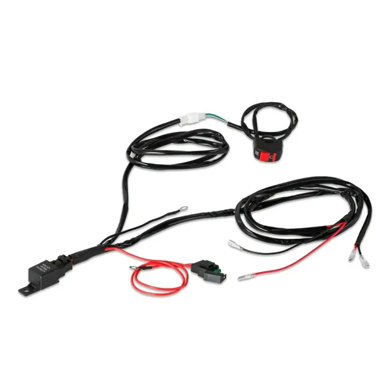 

Relay Switch Fog Light Wiring Harness LED Lamp Headlamp Refit Cable For Motorcycle Motorbike Spotlight