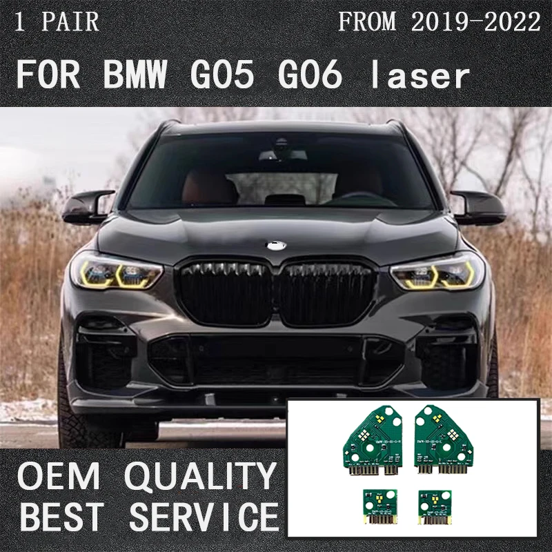 

For 2020 2021 BMW X5 G05 X6 G06 40ix 50ix SUV Full Laserlight Headlight Daytime Running Light Led Module Yellow DRL Angel Eyes