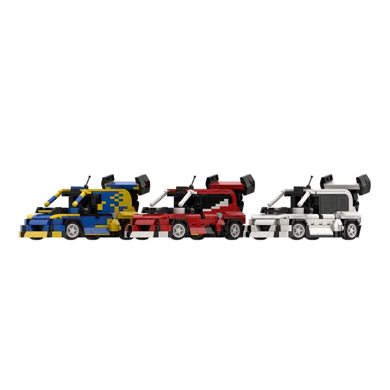 City Car Model MOC Building Bricks Multipla Small Multi-Purpose Van Modular Technology Children Holiday Gifts Assemble Toys Suit
