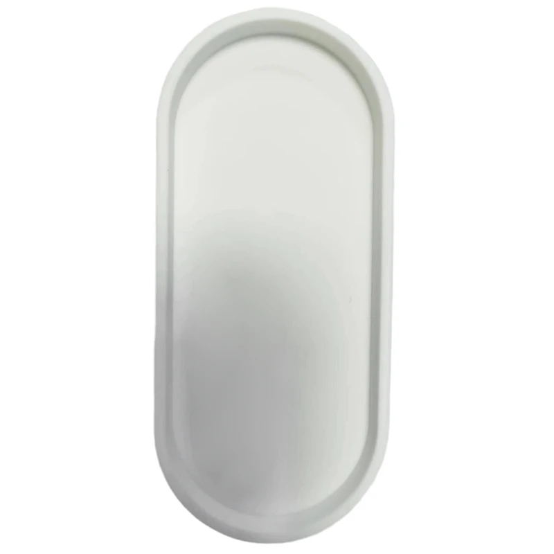 Large Oval Silicone Tray for Bathroom Kitchen Countertop Storage Pallet Non Slip Jewelry Showcase Tray Soap Dispenser