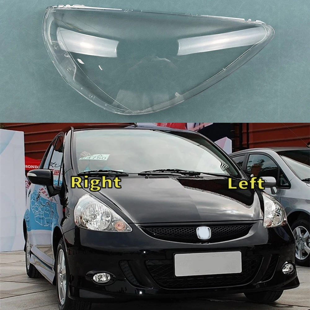 For Honda Fit Jazz Hatchback 2003-2007 Car front Headlight glass headlamps transparent lampshade lamp shell Headlight Cover lens