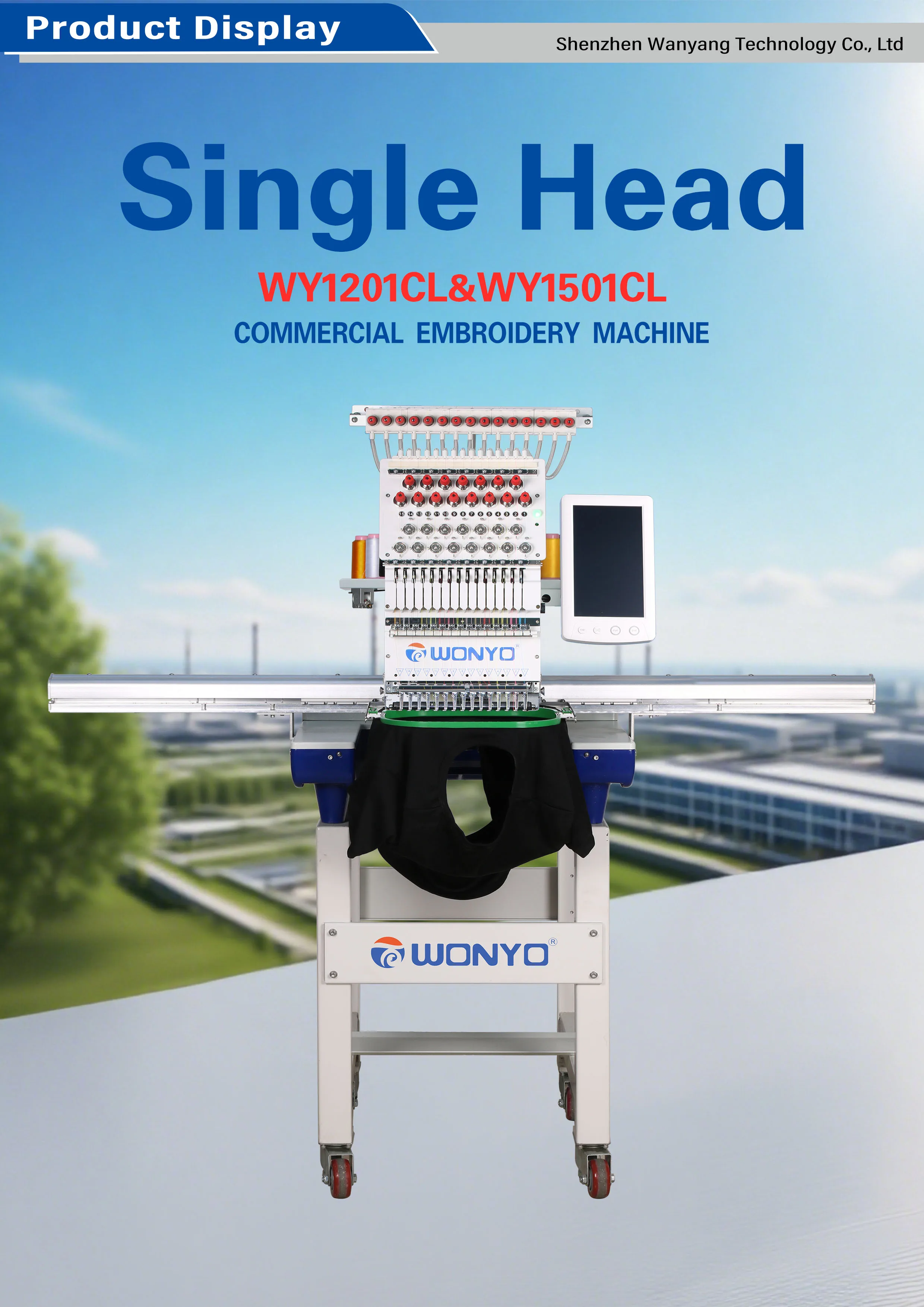 Computerized Single Head Embroidery Machine New Condition 1200 Rpm Speed for Home Use and Retail Industries
