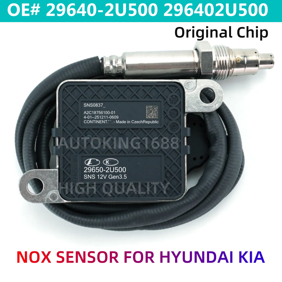

29650-2U500 296502U500 Original NEW Nitrogen Oxygen Nox Sensor For Hyundai Kia 12V