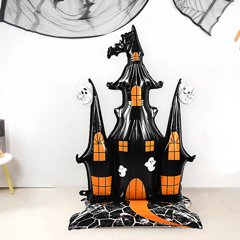 Large Halloween Castle Ghost Foil Balloon Inflatable Balloons Outdoor Indoor Home Decor Halloween Party Supplies