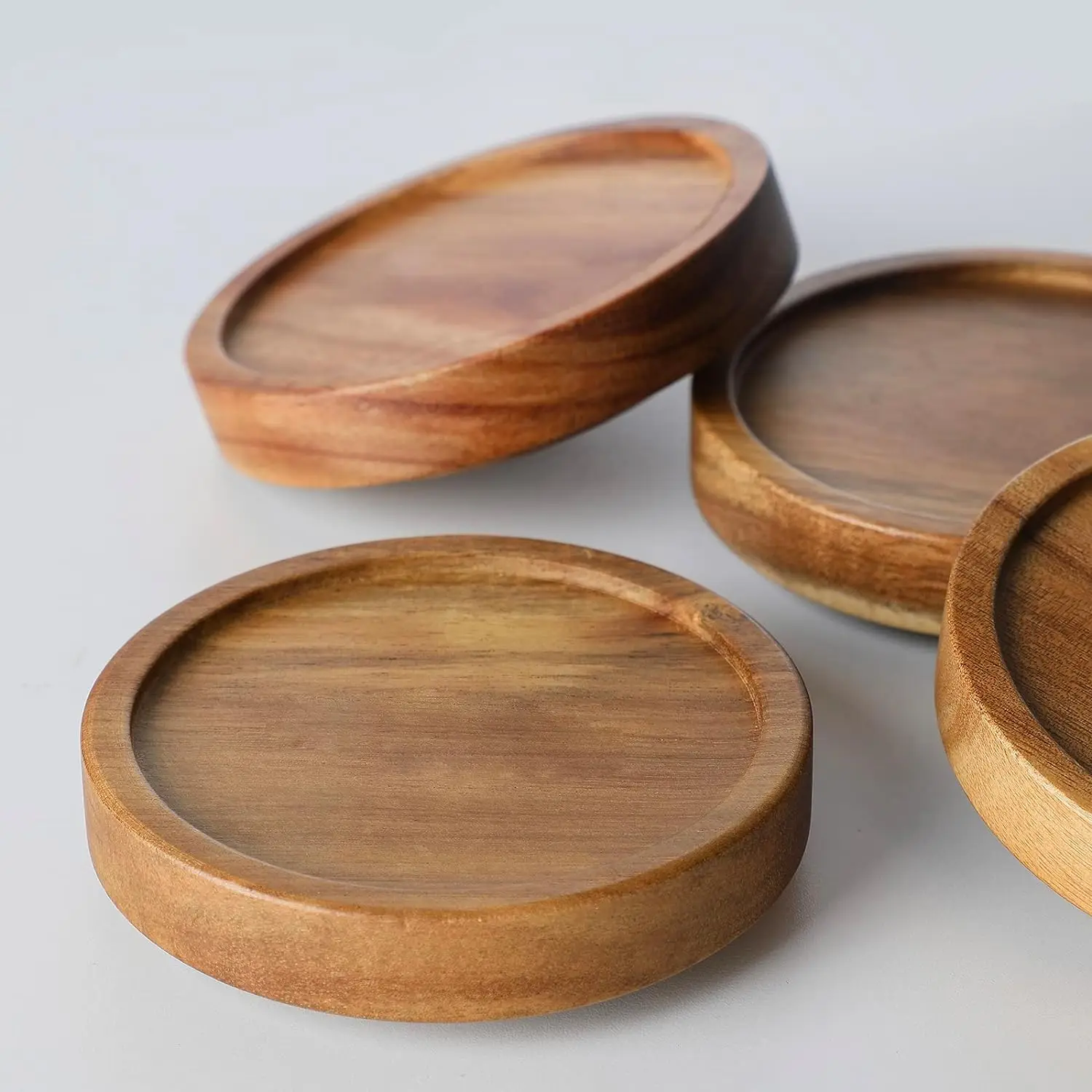 مجموعة حاويات تخزين زجاجية مكونة من 4,15 أونصة برطمانات زجاجية عالية البورسليكات علب طعام المطبخ مع أغطية خشبية لحبوب البن/المكسرات