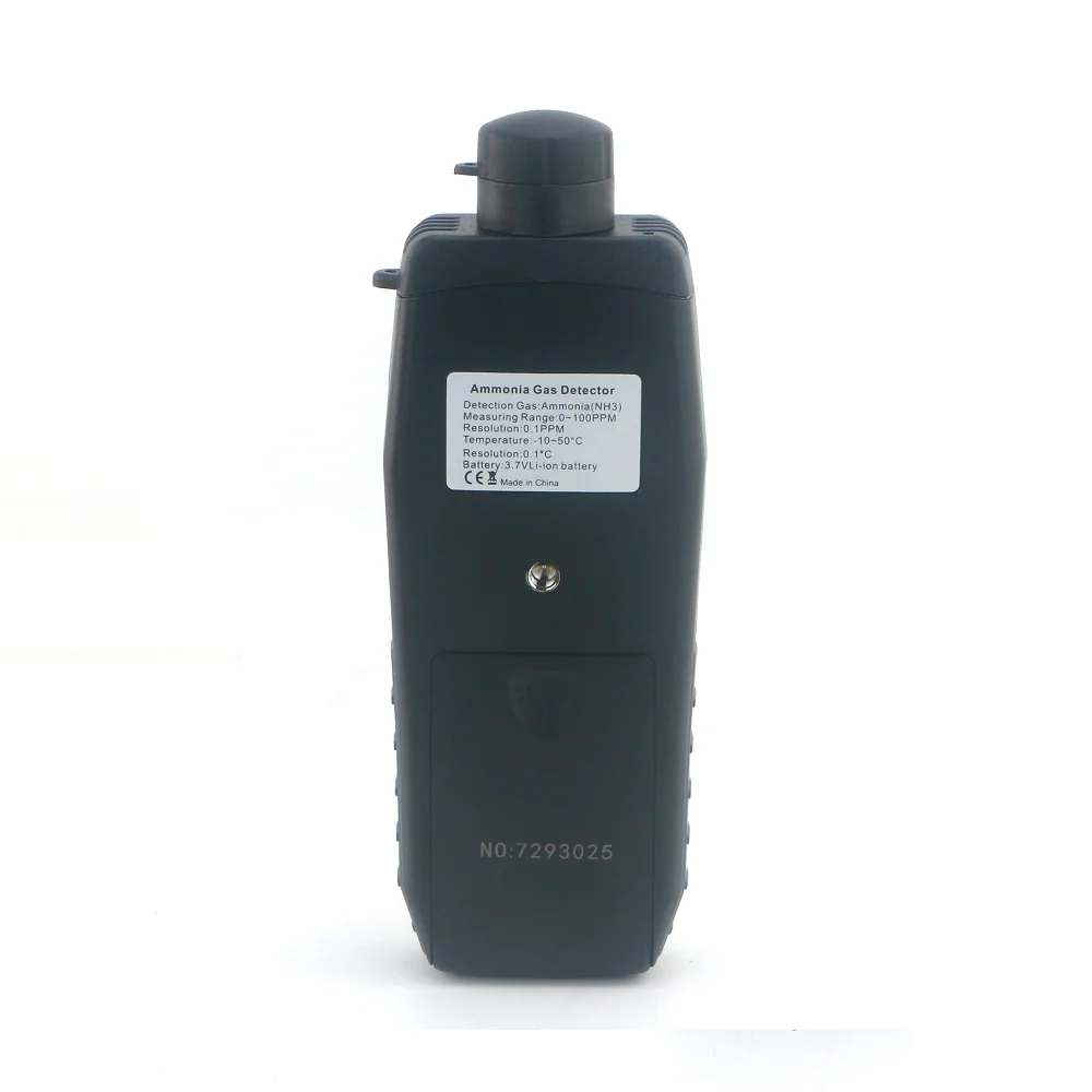 Portable Ammonia Gas Detector,0-100 PPM Rechargeable Ammonia Gas Monitor,Digital Air Quality NH3 Gas Meter with Temperature