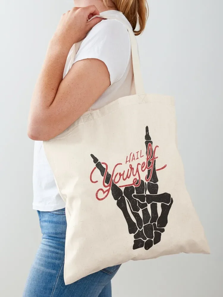 Hail Yourself Tote Bag Women bags university shopper bag Custom bag