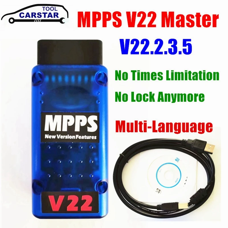 Newest MPPS V22 Programming Tool ECU Chip Tuning Tool Diagnostic Tool MPPS V22 For EDC15 EDC16 EDC17 Multi-Language