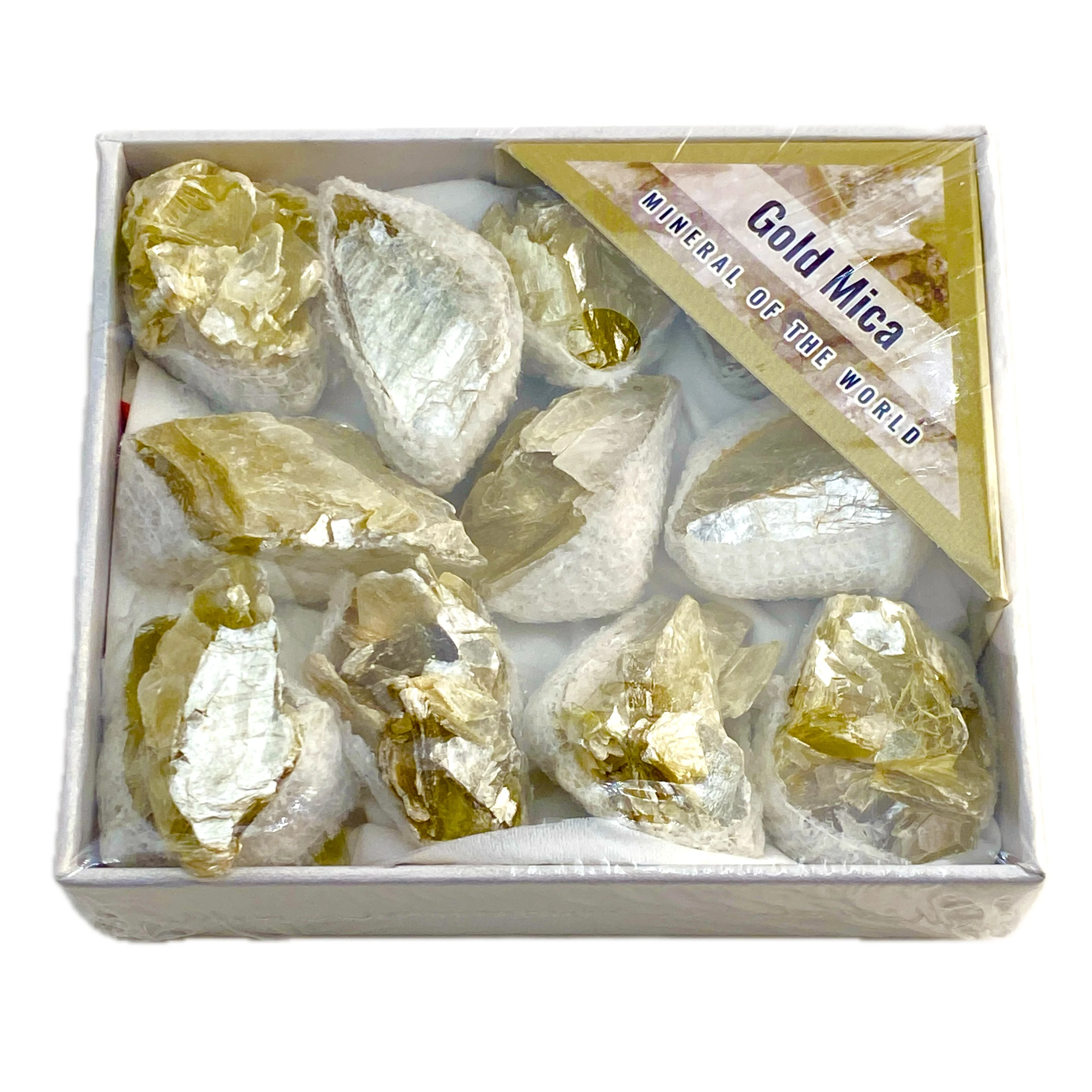 1Set Golden Mica Raw Stone Set Box,Science Popularization Teaching,Mineral Specimen,Mineral Set Gift Box,Gifts,Home Decoration