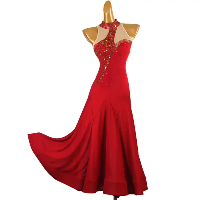 

Ballroom Dance Dress New Clothes For Girls Female Suit Stage Outfit Women Jazz Modern Stand Costume Prom Waltz Adult Dancewear