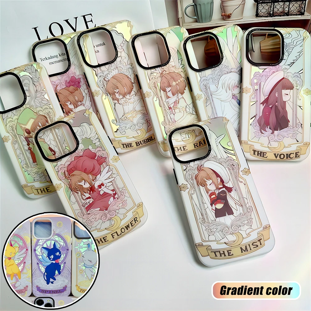 Cardcaptor Sakura 25th Anniversary Phone Case for Huawei Mate 40 30 P50 P40 P30 Pro Nova 9 7 SE Honor 50 Matte Aurora Gradient