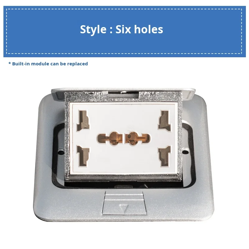 High definition 16A zinc alloy slow rebound grounding plug foreign trade NFC connection