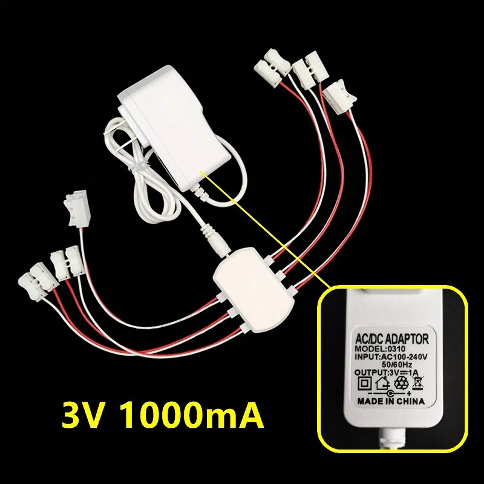 3V 1A Power Supply 6 Ports Wiring for Model Hobby Train Diorama Street Light view 4