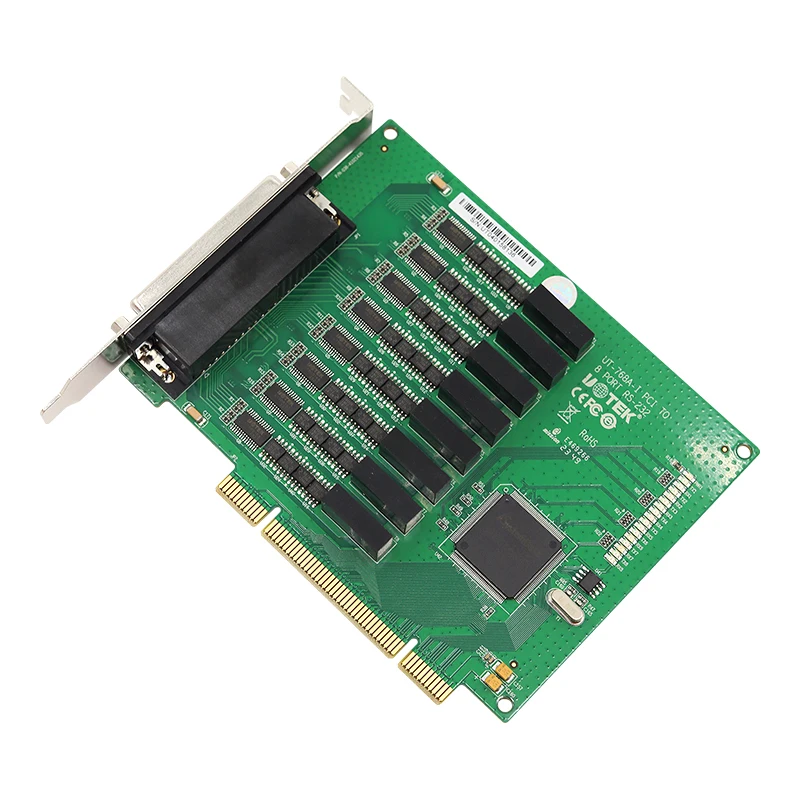UOTEK 8 พอร์ต RS232 PCI แยกเกรดอุตสาหกรรม Multi-Serial Card RS-232 32bit Universal PCl การ์ด UT-768A-I