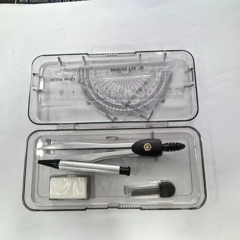 3/1 Piece Set of Drawing Tools Including Compass, Protractor, Ruler, Triangle Ruler, and Writing Tools. Durable Math Tools Suitable for Students, Teachers, Engineers, Architects, Halloween, and Christmas Gifts