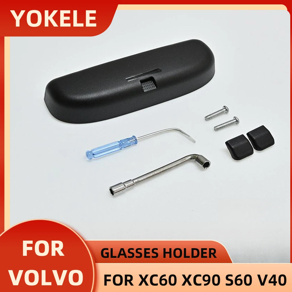 Estuche de ABS para gafas de sol de coche, caja de almacenamiento para Volvo XC40, XC60, S60, accesorios para gafas de sol