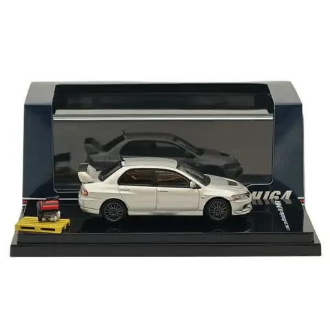 Hobby Japan 1:64 Lancer GSR Evolution IX MR med motordisplay Modell Cool Silver Metallic HJ647054S Diecast Car Collection 12 best sales Pajero-leksak - №12