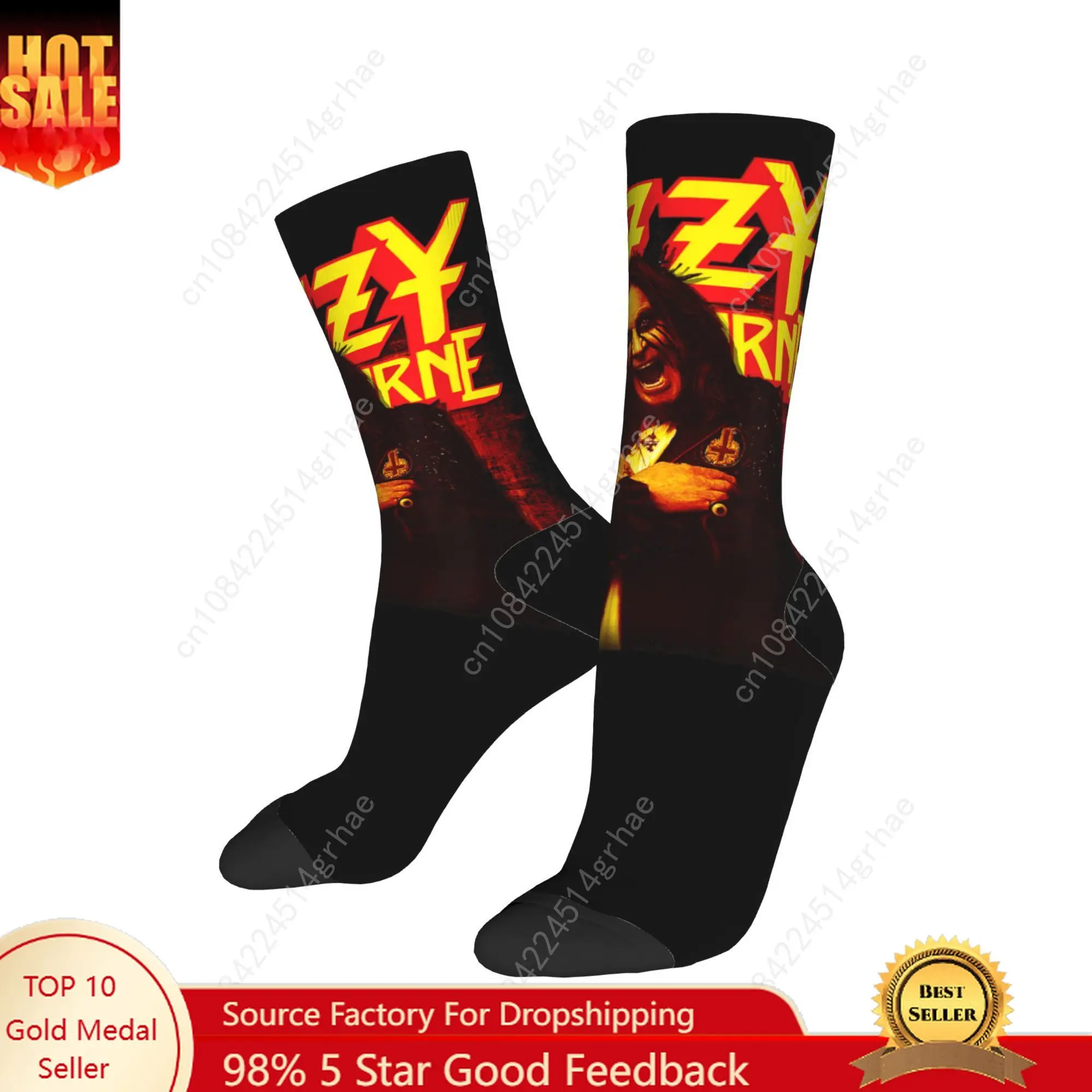 

Men Socks Ozzy Osbourne Memoirs of A Madman Stockings Autumn Trendy Breathable Socks Design Outdoor Sports Anti Bacterial Socks