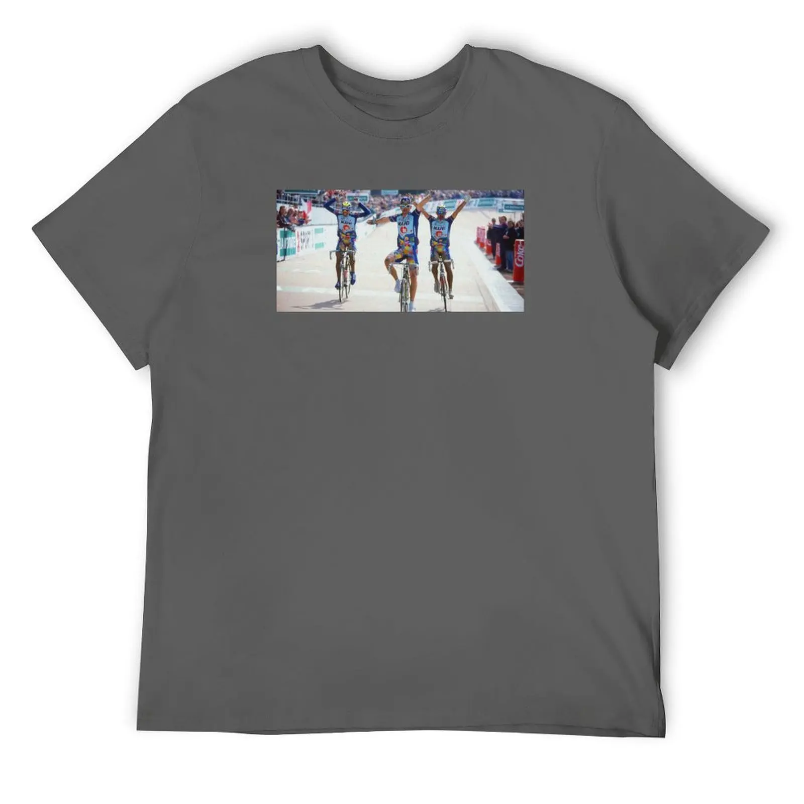 Paris-Roubaix (1996) Johan Museeuw, Andrea Tafi & Gianluca Bortolami T-Shirt topping Man t-shirt T-shirt men