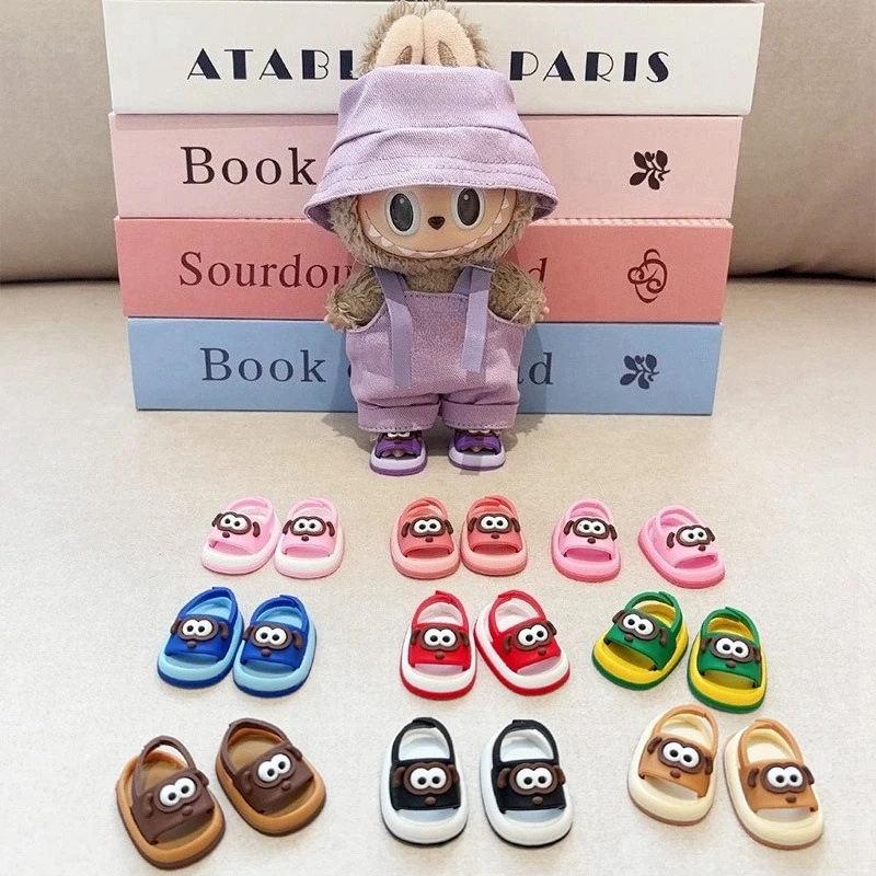 ل 15/17 سنتيمتر Labubu دمية لطيف النعال الترفيه عادية LABUBU V1 V2 V3 دمى مصمم الصنادل لتقوم بها بنفسك اللعب استبدال الأحذية اكسسوارات #2