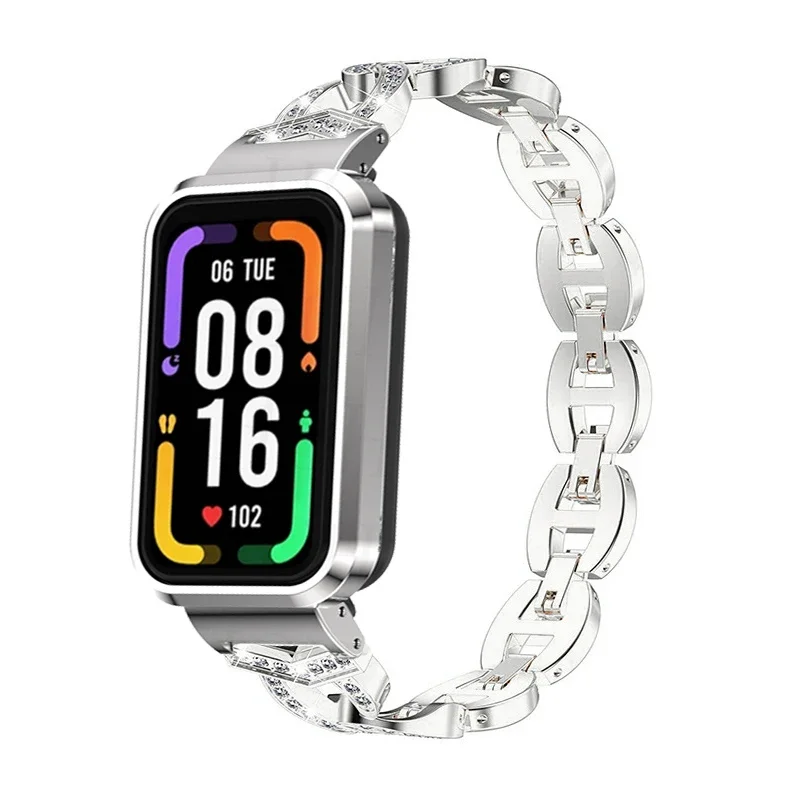 Metal Strap Case Protector For Redmi Smart Band Pro Diamond Watchband For Redmi Band Pro Bracelet For redmi band pro Wristband