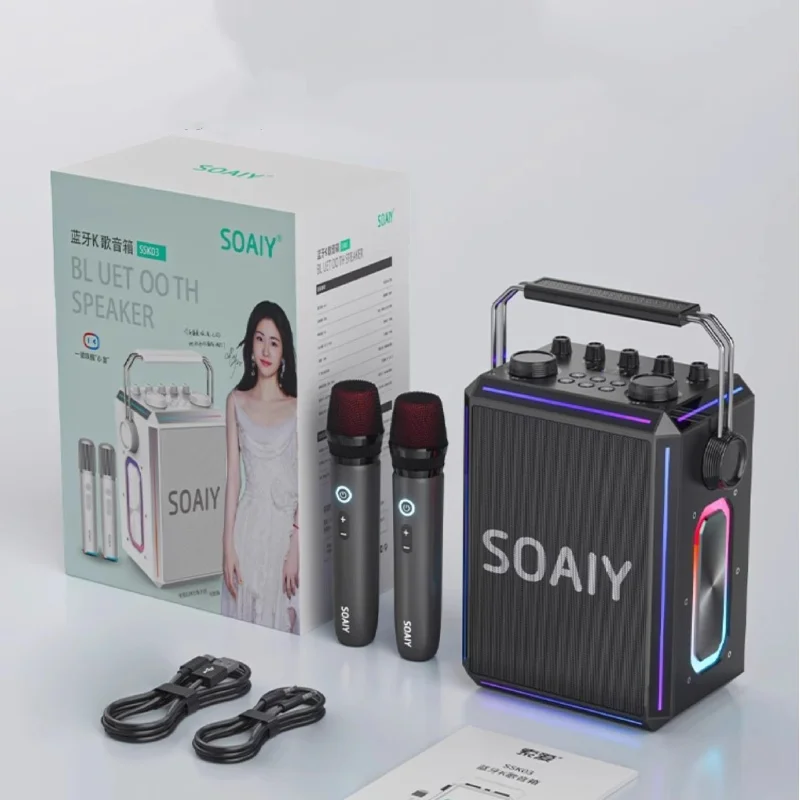 SOAIY Square Dance Sound Сабвуфер Колонки Sk03 Беспроводная Bluetooth K-song Система Маленькая Открытая Большая Объемная Семейная KTV Suite