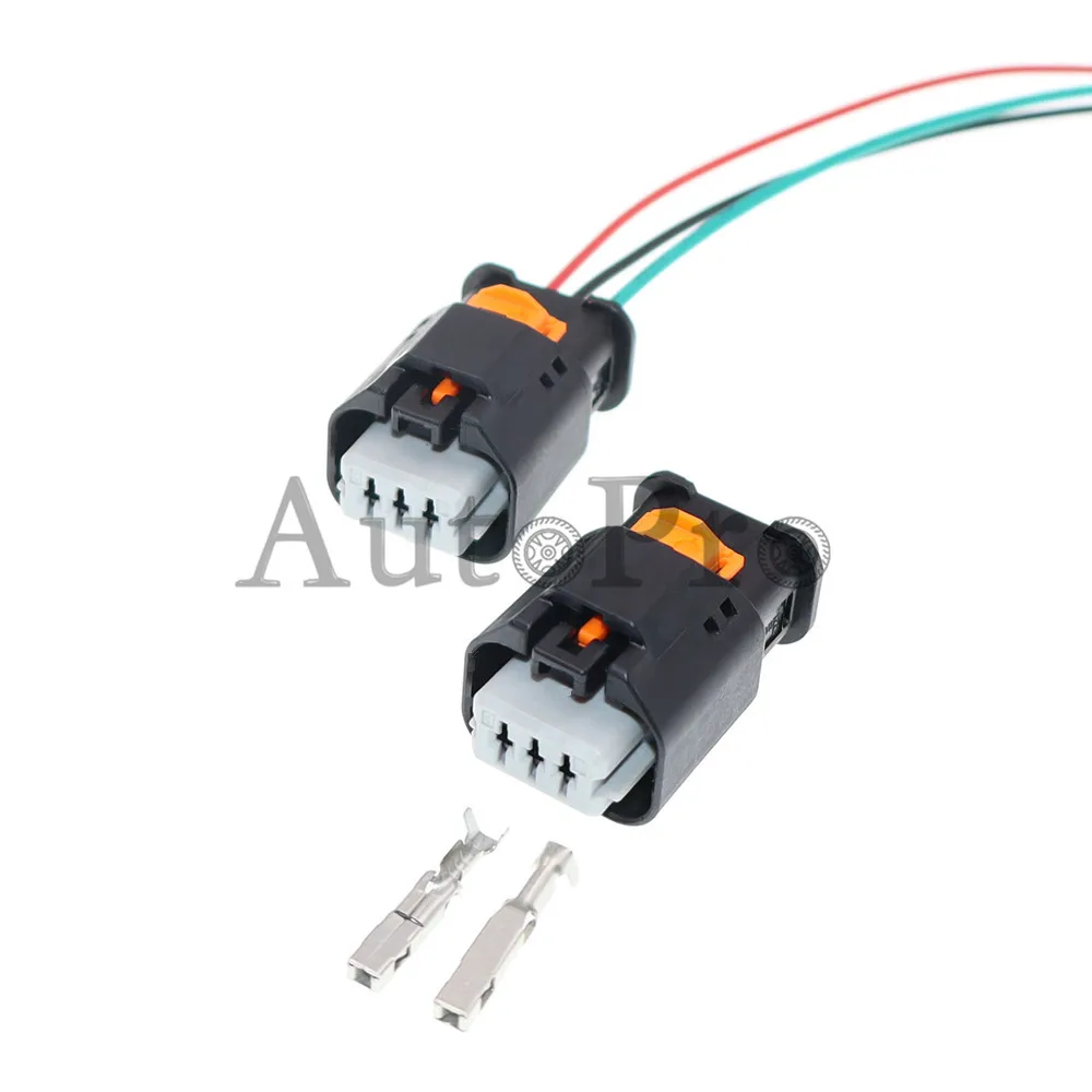 1 Set 3 Hole 1.5 Series Waterproof Plug With Terminal AC Assembly 1801178-3 Auto Intake Pressure Sensor Electrical Socket