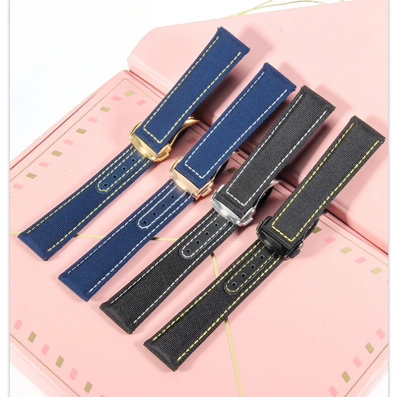 Cinturino per orologio Omega Speedmaster Snoopy 310 cinturino per orologio con fondo in pelle di vacchetta nuovo cavalluccio marino AT150 nylon 19mm 20mm 21mm 22mm