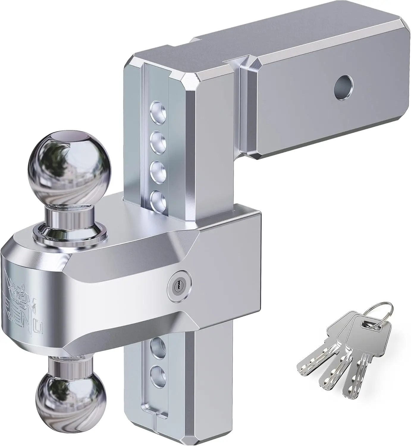 

Регулируемая сцепка прицепа, подходит для 3-дюймового сцепного устройства приемника. Буксировочный сцепь с подъемом 8 дюймов и падением, сверхмощные шаровые сцепки 2–5/16 дюймов с диагональю 21 000 фунтов.