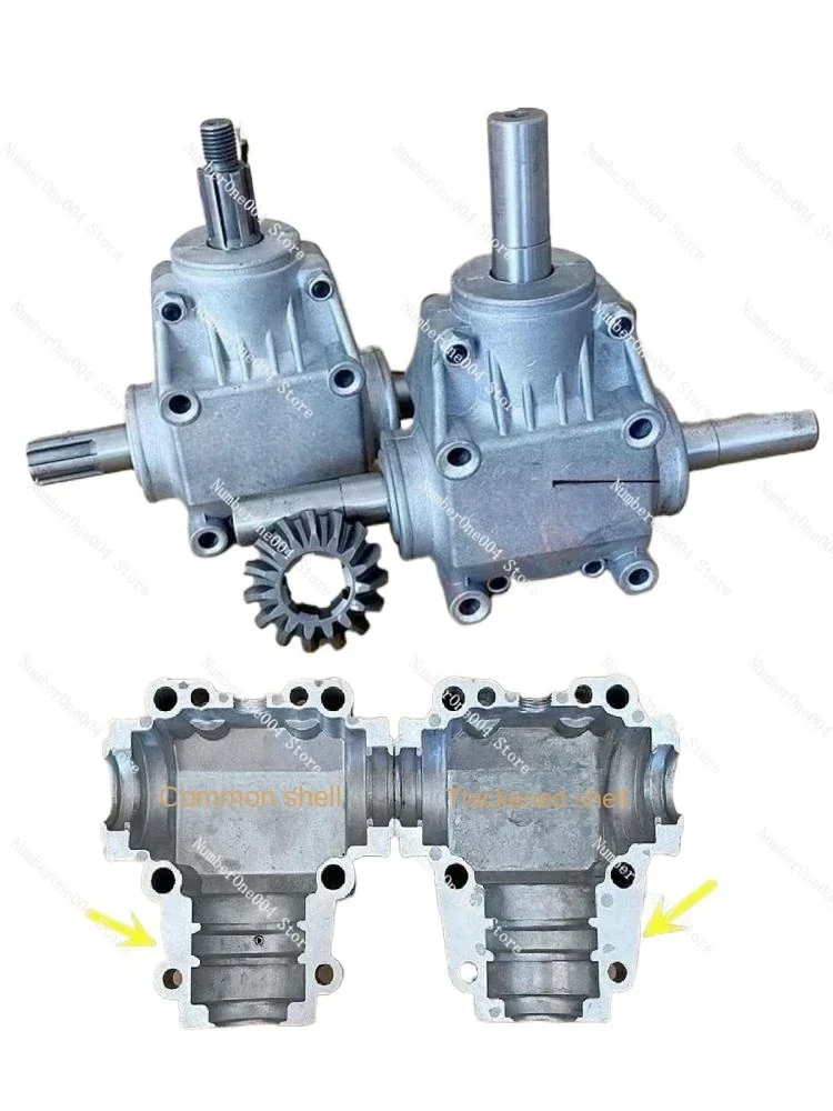 Applicable to Mechanical speed ratio 1:1 steering right Angle gear box corn helical gear box 4 gear reduction conversion view 5