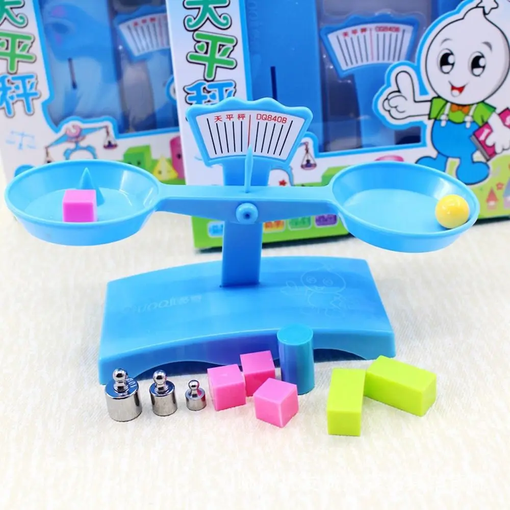 Plastic Balance Scales Toy Weight Balance Perception Toy With Tray School Teaching Aids Preschool Learning Tool