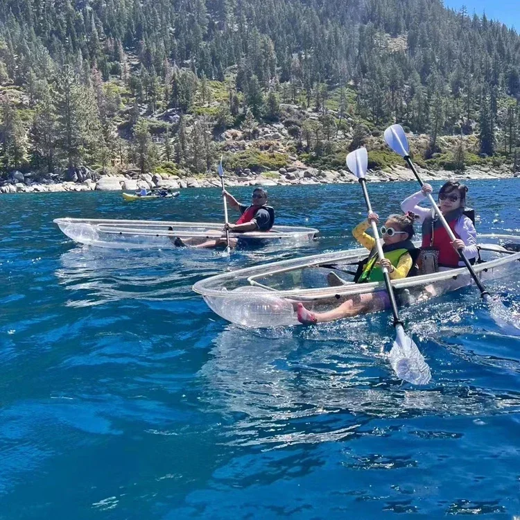 Kayak Boat Polycarbonate Boats Transparent Kayak Cheap Fishing Boat Leisure Rowig Dugout Canoe Factory Direct Selling