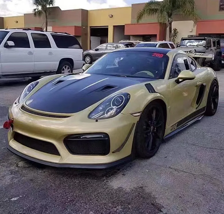 

Подходит для Porsche 981, обновленный комплект корпуса капота из углеродного волокна в стиле GT4
