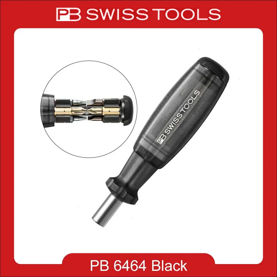 

PB 6464 SWISS 8 in 1 Screwdriver Set with Integrated Bit Magazine and 8 PrecisionBits C6 Insider–Pocket Tool Screwdriver